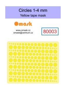 80003 Circles 1-4 mm (yellow masking tape)