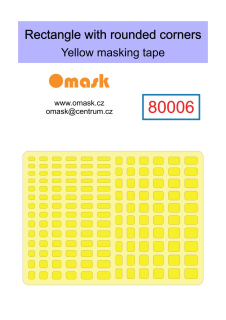 80006 Rectangles with round corners 2-5mm (yellow masking tape)