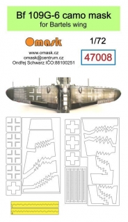 47008 1/72 Bf 109G-6 camo mask for Bartels wing