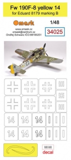 34025 1/48 Fw 190F-8 (yellow 14) for Eduard 8179 marking B