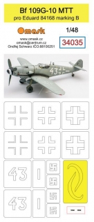 34035 1/48 Bf 109G-10 MTT (for Eduard  84168 marking B)
