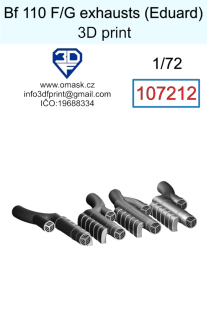 107212 1/72 Bf 110 F/G exhaust (Eduard) 3D print