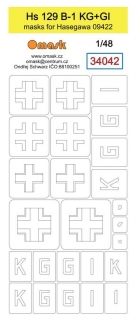 34042 1/48 Hs 129 B-1 KG+GI (mask for Hasegawa)