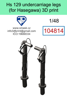 104814 1/48  Hs 129 undercarriage legs (for Hasegawa/Hobby 2000) 3D print