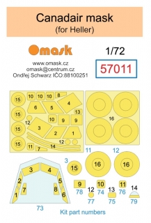 57011 1/72 CANADAIR mask (for Heller)