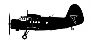 sticker An-2 (18cm black)