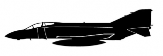 sticker F-4 Phantom (15cm black)
