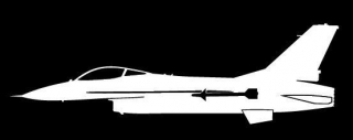 sticker F-16 (15cm white)