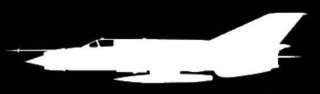 sticker Mig-21 MF (15cm white)