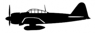 sticker A6M5 Zero (15cm black)