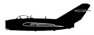 sticker Mig-15 bis (15cm black)
