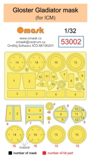 53002 1/32 Gloster Gladiator mask (for ICM)