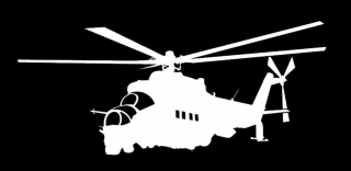 sticker Mil Mi-24 (20cm white)