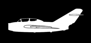sticker Mig-15 UTI (15cm white)
