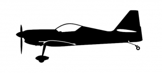 sticker Zlín Z-50 (15cm black)