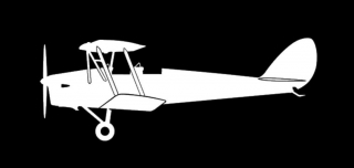 sticker Tiger moth (15cm white)