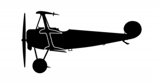sticker Fokker Dr.1 (15cm black)