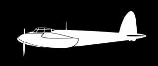 sticker D.H.98 Mosquito (18cm white)