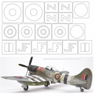 34009 1/48 Tempest mk.V (for Eduard 82122, marking A)