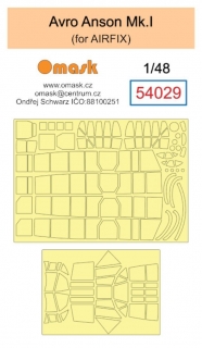 54029 1/48 Avro Anson Mk.I masks (for Airfix)