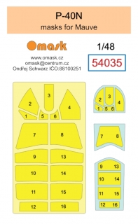 54035 1/48 P-40N mask (for Mauve)