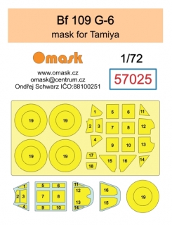 57025 1/72 Bf 109 G-6 mask (for Tamiya)