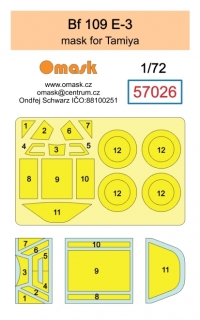 57026 1/72 Bf 109 E-3 mask (for Tamiya)