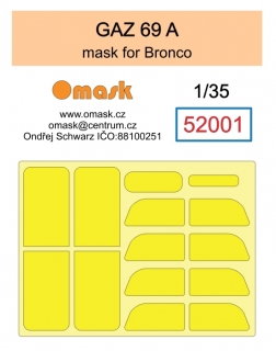 52001 1/35 GAZ 69 A mask (for Bronco)