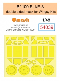 54039 1/48 Bf 109 E-1 / E-3 double-sided mask (for Wingsy Kits)