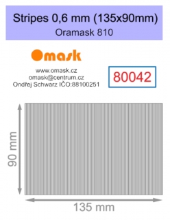 80042 Stripes 0,6 mm (135x90mm) Oramask foil
