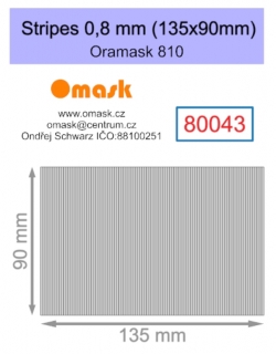 80043 Stripes 0,8 mm (135x90mm) Oramask foil