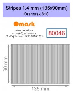 80046 Stripes 1,4 mm (135x90mm) Oramask foil