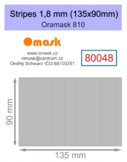 80048 Stripes 1,8 mm (135x90mm) Oramask foil