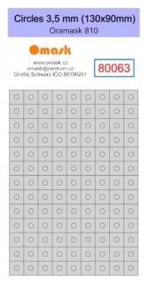80063 Circles 3,5 mm (130x90mm) Oramask foil