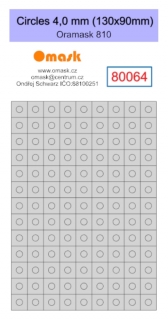 80064 Circles 4,0 mm (130x90mm) Oramask foil
