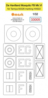 33005 1/32 De Havilland Mosquito FB Mk.VI (for Tamiya 60326 marking HX922)