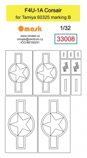 33008 1/32 F4U-1A Corsair mask (for Tamiya 60325 marking B)