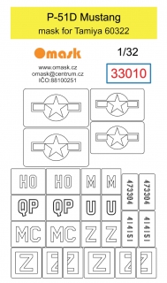 33010 1/32 P-51D Mustang mask (for Tamiya 60322)