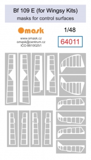 64011 1/48 Bf Bf 109 E masks for control surfaces (for Wingsy Kits)