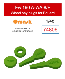 74806 1/48 Fw 190 A-7/A-8/F wheel bay plugs (for Eduard)