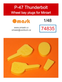 74835 1/48 P-47 Thunderbolt wheel bay plugs (for Miniart)