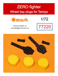 77220 1/72 Zero fighter wheel bay plugs (for Tamiya)