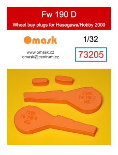 73205 1/32 Fw 190 D wheel bay plugs (for Hasegawa/Hobby 2000)