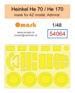54064 1/48 Heinkel He 70 / He 170 mask (for AZ model, Admiral)