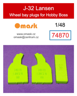 74870 1/48 J-32 Lansen wheel bay plugs (for Hobby Boss)