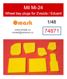 74871 1/48 Mil Mi-24 wheel bay plugs (for Zvezda/Eduard)