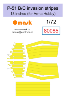 80085 1/72 P-51 B/C invasion stripes 18 inches (for Arma Hobby)
