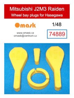 74889 1/48 Mitsubishi J2M3 Raiden wheel bay plugs (for Hasegawa)