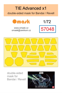 57048 1/72 TIE Advanced x1 double-sided mask (for Bandai/Revell)