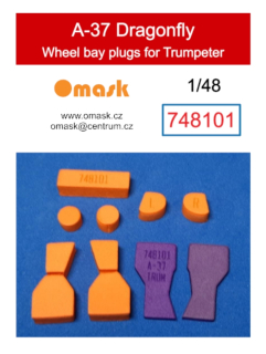748101 1/48 A-37 Dragonfly wheel bay plugs (for Trumpeter)